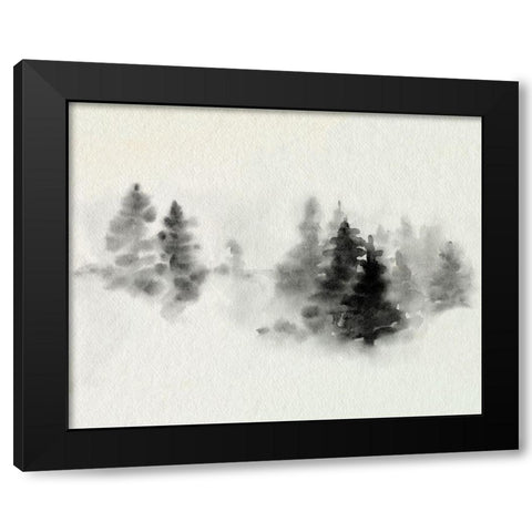 Inked Pine Forest II Black Modern Wood Framed Art Print by Caroline, Emma