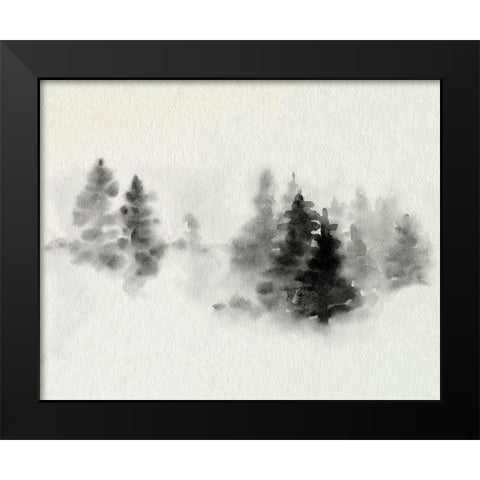 Inked Pine Forest II Black Modern Wood Framed Art Print by Caroline, Emma