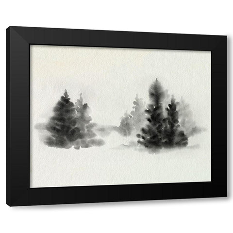 Inked Pine Forest IV Black Modern Wood Framed Art Print by Caroline, Emma