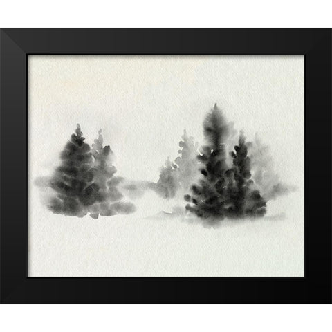 Inked Pine Forest IV Black Modern Wood Framed Art Print by Caroline, Emma