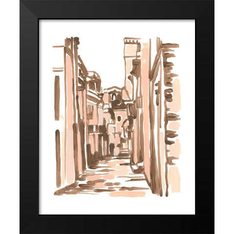 Blush Architecture Study VI Black Modern Wood Framed Art Print by Vess, June Erica