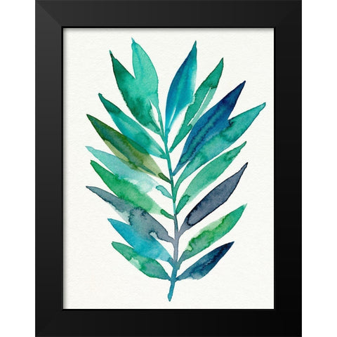 Palm Frond Flow II Black Modern Wood Framed Art Print by Warren, Annie