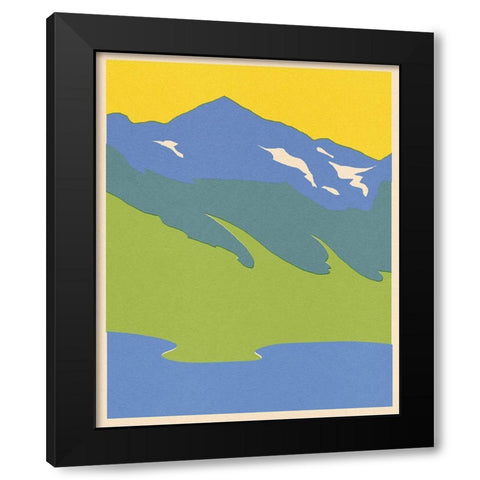 Bright Glacial Lake I Black Modern Wood Framed Art Print with Double Matting by Green, Jacob