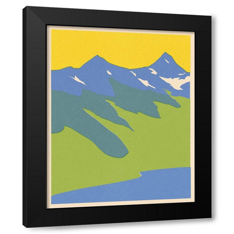 Bright Glacial Lake II Black Modern Wood Framed Art Print with Double Matting by Green, Jacob