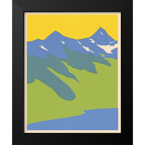 Bright Glacial Lake II Black Modern Wood Framed Art Print by Green, Jacob