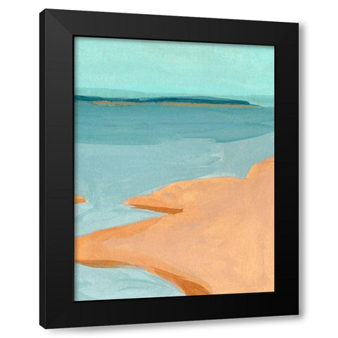 Out on the Sandbar III Black Modern Wood Framed Art Print by Green, Jacob