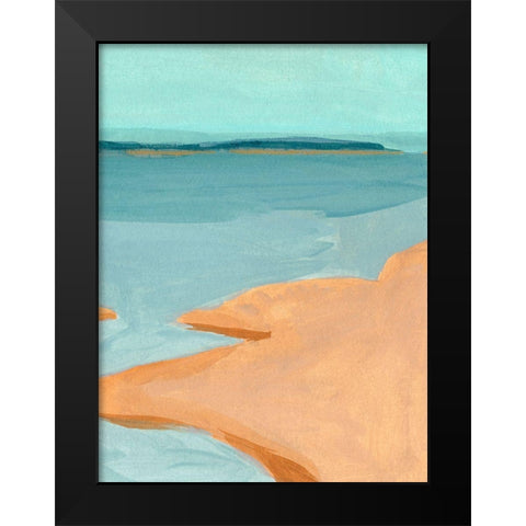 Out on the Sandbar III Black Modern Wood Framed Art Print by Green, Jacob