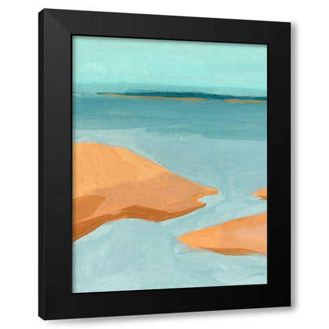 Out on the Sandbar IV Black Modern Wood Framed Art Print with Double Matting by Green, Jacob