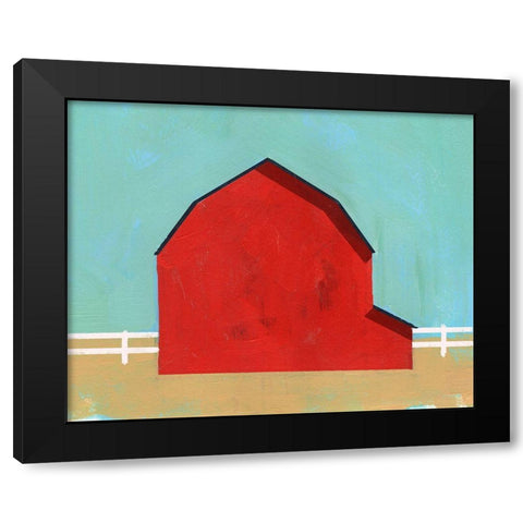 Big Red One I Black Modern Wood Framed Art Print by Green, Jacob