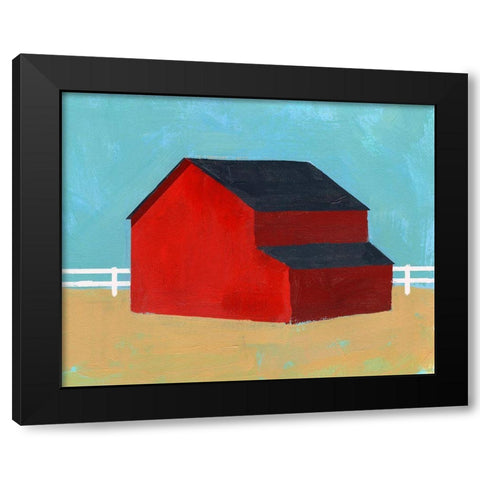 Big Red One II Black Modern Wood Framed Art Print by Green, Jacob