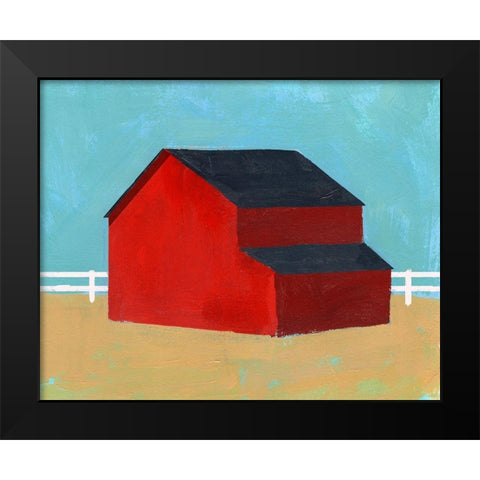 Big Red One II Black Modern Wood Framed Art Print by Green, Jacob
