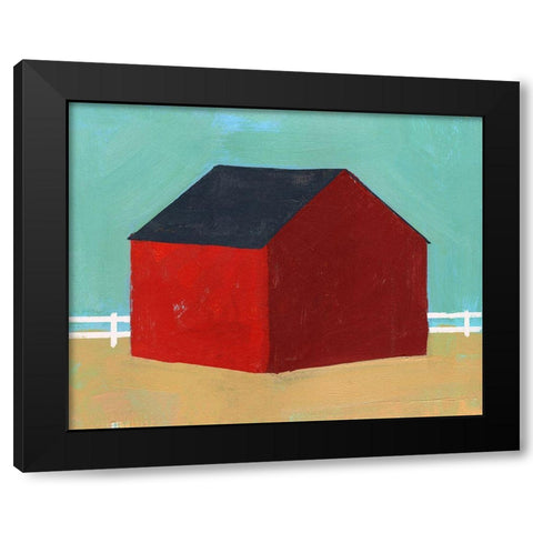 Big Red One III Black Modern Wood Framed Art Print by Green, Jacob