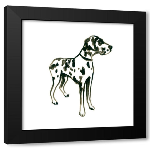 Canine Cameo II Black Modern Wood Framed Art Print by Vess, June Erica