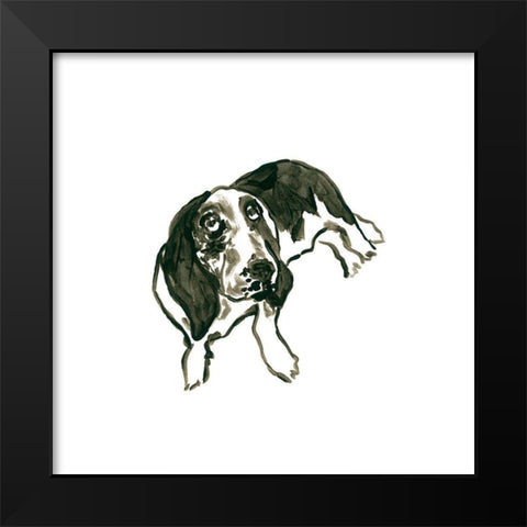 Canine Cameo IV Black Modern Wood Framed Art Print by Vess, June Erica
