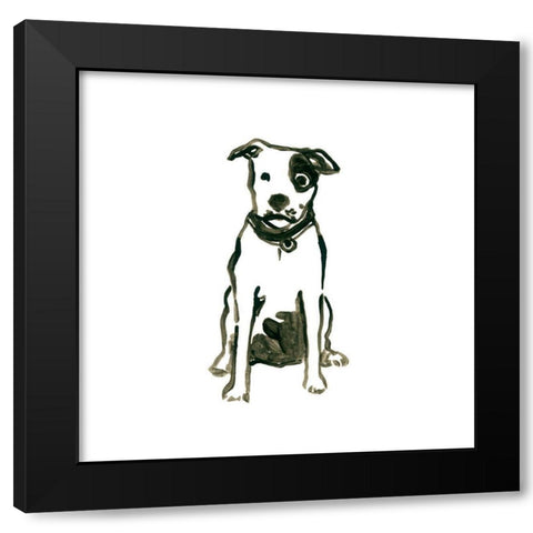Canine Cameo V Black Modern Wood Framed Art Print with Double Matting by Vess, June Erica