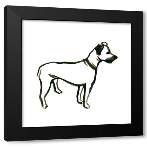 Canine Cameo IX Black Modern Wood Framed Art Print by Vess, June Erica