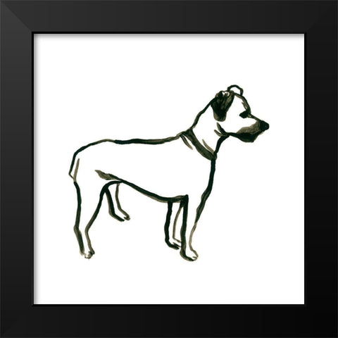 Canine Cameo IX Black Modern Wood Framed Art Print by Vess, June Erica