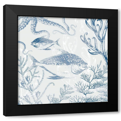 Seabed Scene I Black Modern Wood Framed Art Print with Double Matting by Barnes, Victoria