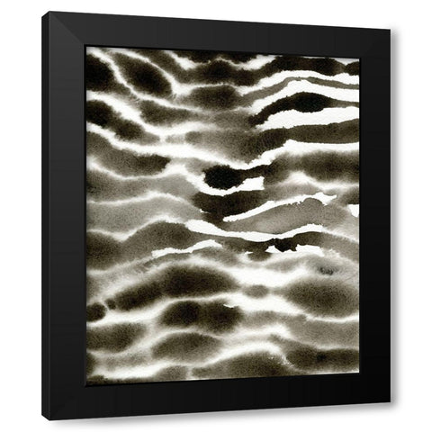 Jungle Stripe II Black Modern Wood Framed Art Print with Double Matting by Caroline, Emma
