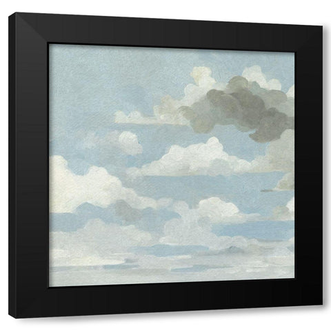 Cloud Canvas II Black Modern Wood Framed Art Print with Double Matting by Caroline, Emma