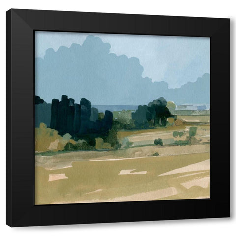 Muted Distant Shoreline I Black Modern Wood Framed Art Print by Caroline, Emma