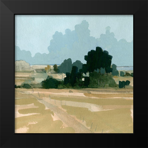 Muted Distant Shoreline II Black Modern Wood Framed Art Print by Caroline, Emma