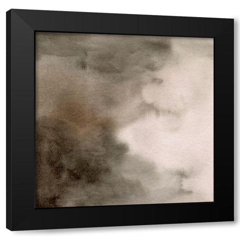 Waft II Black Modern Wood Framed Art Print with Double Matting by Caroline, Emma