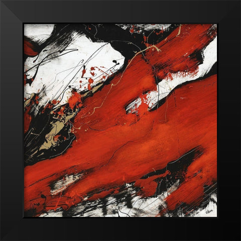 Ruby Black Modern Wood Framed Art Print by Drotar, Rikki