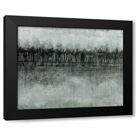Slate Forest Black Modern Wood Framed Art Print with Double Matting by Schicker, Joshua