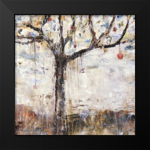 The Charming Tree Black Modern Wood Framed Art Print by Maas, Jodi