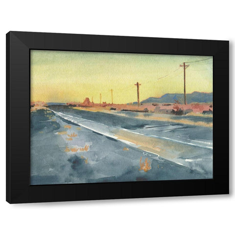 Deserted Highway I Black Modern Wood Framed Art Print by Parker, Jennifer Paxton