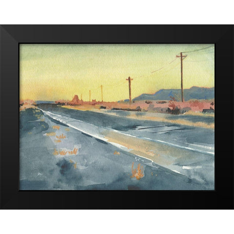 Deserted Highway I Black Modern Wood Framed Art Print by Parker, Jennifer Paxton