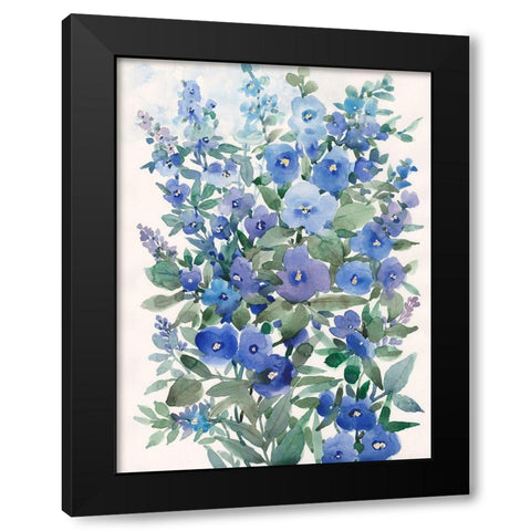 A Patch of Wildflowers I Black Modern Wood Framed Art Print by Nichols, Tim
