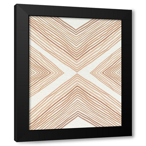 Diametric Clementine I Black Modern Wood Framed Art Print with Double Matting by Caroline, Emma