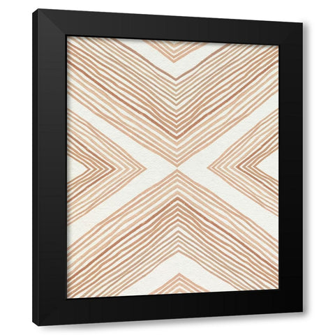 Diametric Clementine II Black Modern Wood Framed Art Print by Caroline, Emma