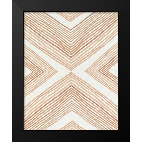 Diametric Clementine II Black Modern Wood Framed Art Print by Caroline, Emma