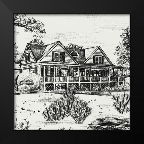 Sweet Home I Black Modern Wood Framed Art Print by Wang, Melissa