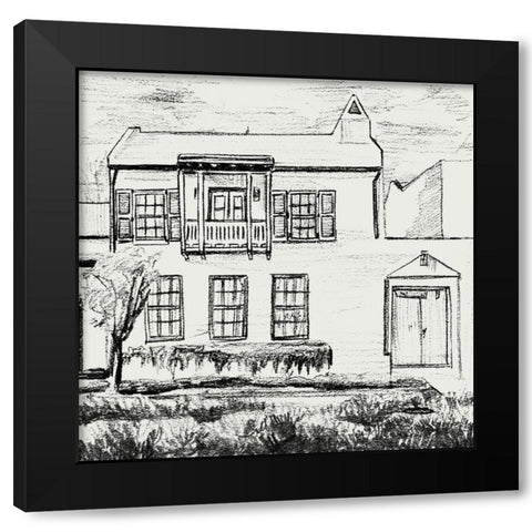 Sweet Home II Black Modern Wood Framed Art Print with Double Matting by Wang, Melissa