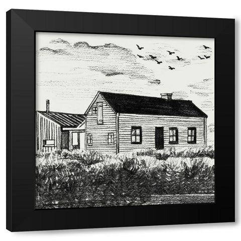 Sweet Home III Black Modern Wood Framed Art Print with Double Matting by Wang, Melissa