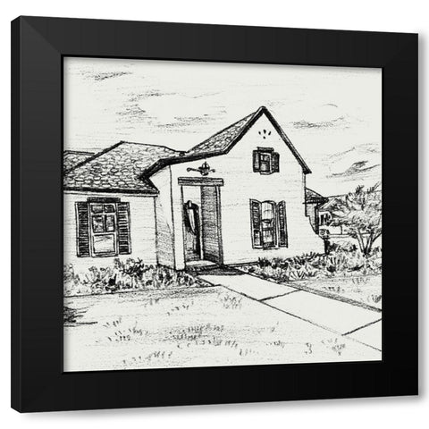 Sweet Home IV Black Modern Wood Framed Art Print with Double Matting by Wang, Melissa