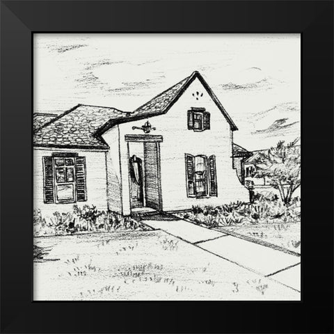 Sweet Home IV Black Modern Wood Framed Art Print by Wang, Melissa