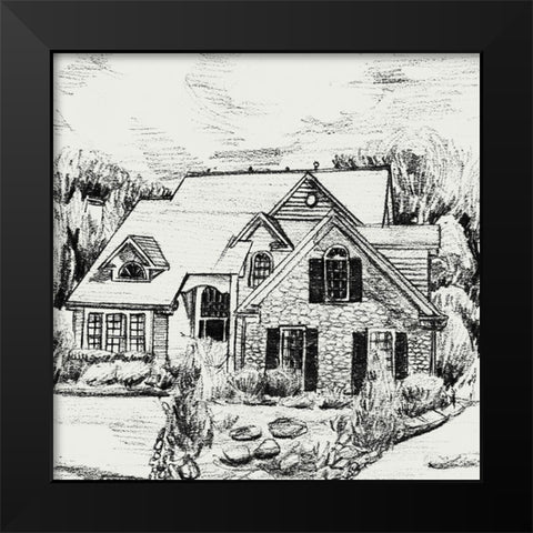 Sweet Home V Black Modern Wood Framed Art Print by Wang, Melissa