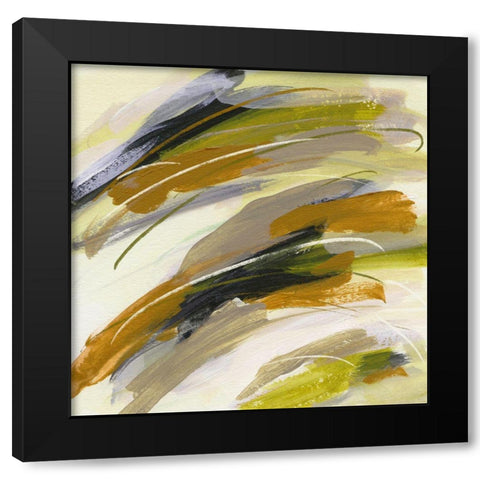 Light Beam II Black Modern Wood Framed Art Print with Double Matting by Wang, Melissa