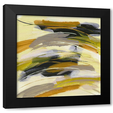 Light Beam III Black Modern Wood Framed Art Print with Double Matting by Wang, Melissa