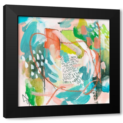 Constant Change I Black Modern Wood Framed Art Print with Double Matting by Wang, Melissa