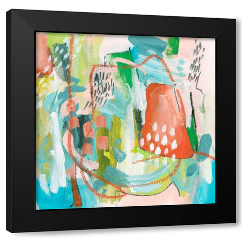 Constant Change III Black Modern Wood Framed Art Print with Double Matting by Wang, Melissa