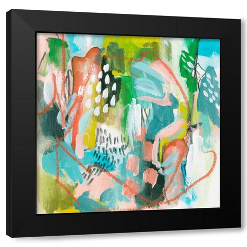 Constant Change IV Black Modern Wood Framed Art Print with Double Matting by Wang, Melissa
