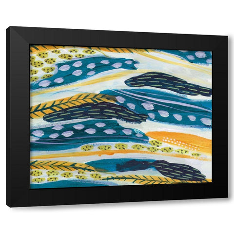 Feathery IV Black Modern Wood Framed Art Print by Wang, Melissa