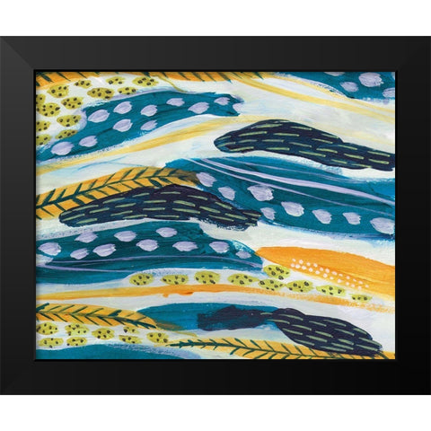 Feathery IV Black Modern Wood Framed Art Print by Wang, Melissa