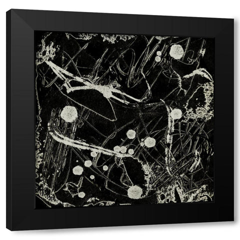 Ink Line Abstract I Black Modern Wood Framed Art Print by Wang, Melissa